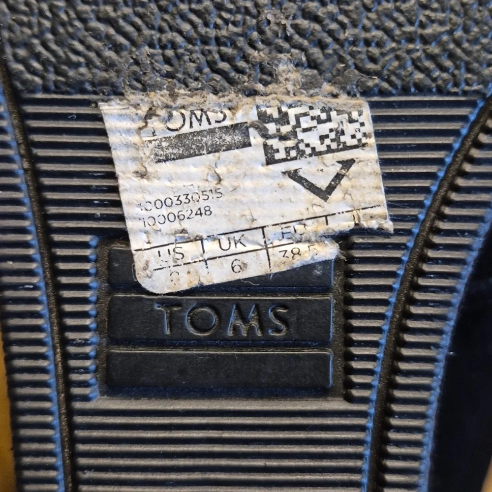 TOMS Women's Black Suede Desert Wedges sz.8 Womens.(#1872S)